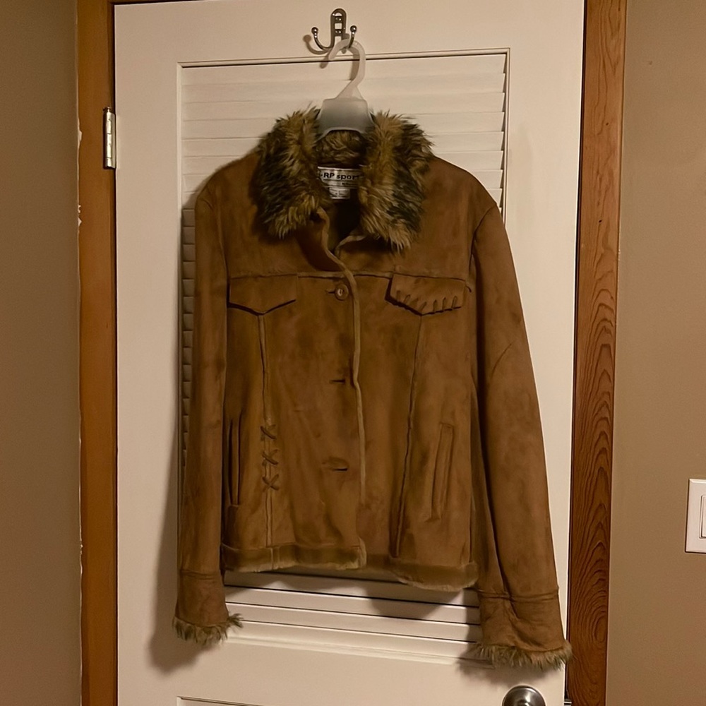 Womens FAUX suede look hip jacket